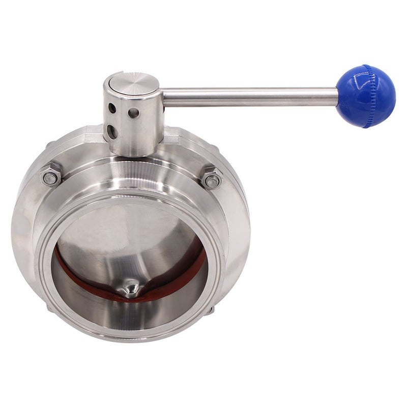 DERNORD Sanitary Butterfly Valve with Pull Handle Stainless Steel 304 Tri Clamp Clover (4" Tube OD) - Image 5